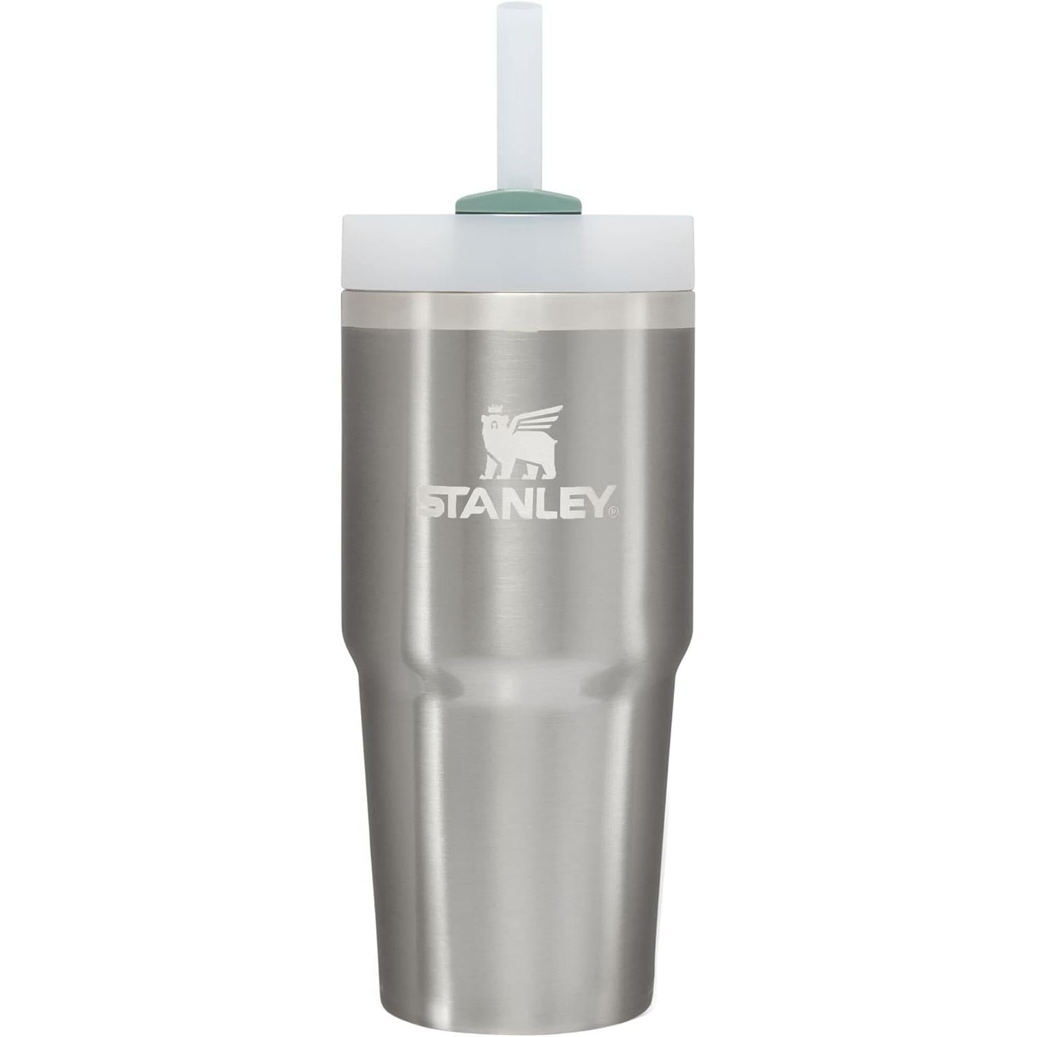 Quencher H2.0 Tumbler with Handle and Straw 14 Oz | Flowstate 3-Position Lid | Cup Holder Compatible for Travel | Insulated Stainless Steel Cup | Bpa-Free | Seafoam